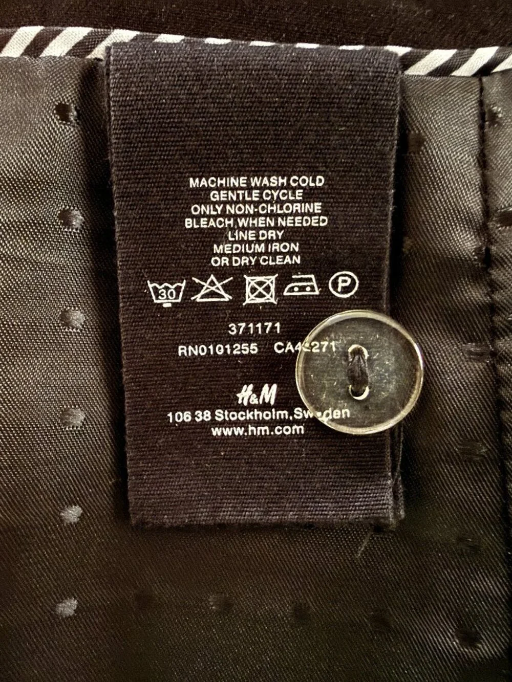 H&M Black Lined Skirt w/Four Kick Pleats - Size 14